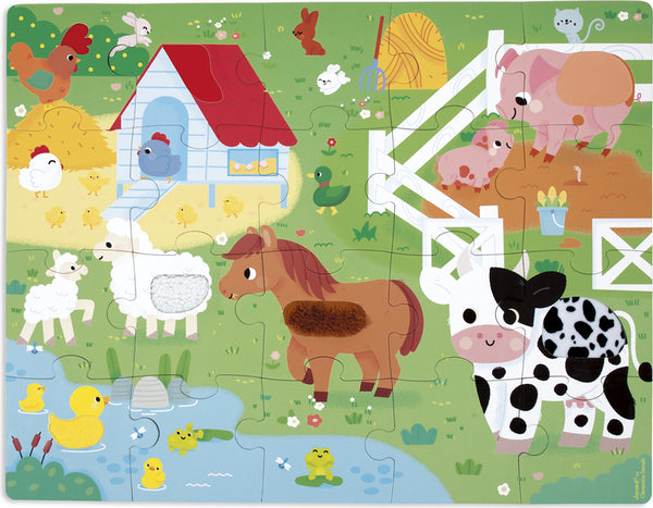 DOTYKOVÉ SENZORICKÉ PUZZLE FARMA 20 KS