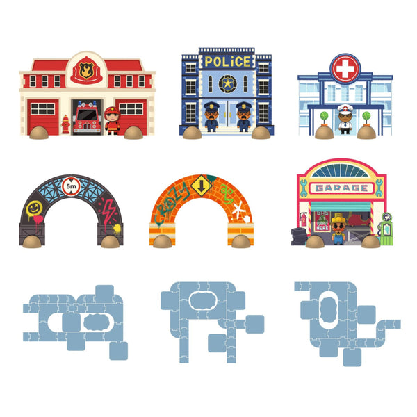 DJECO CRAZY MOTORS MESTO – OBROVSKÉ PUZZLE UP PUZZLE (28 + 6 KS)