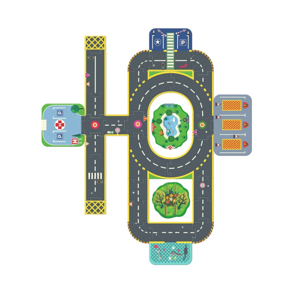 DJECO CRAZY MOTORS MESTO – OBROVSKÉ PUZZLE UP PUZZLE (28 + 6 KS)