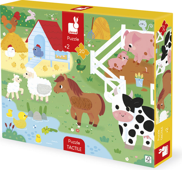 DOTYKOVÉ SENZORICKÉ PUZZLE FARMA 20 KS