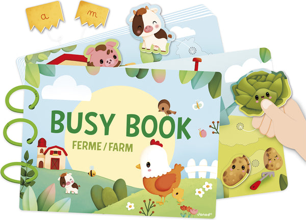 JANOD FARMA BUSY BOOK – INTERAKTÍVNA KNIHA S AKTIVITAMI OD 3 ROKOV