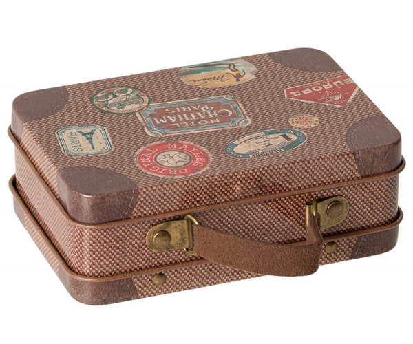 KOVOVÝ KUFRÍK TRAVEL hnedý