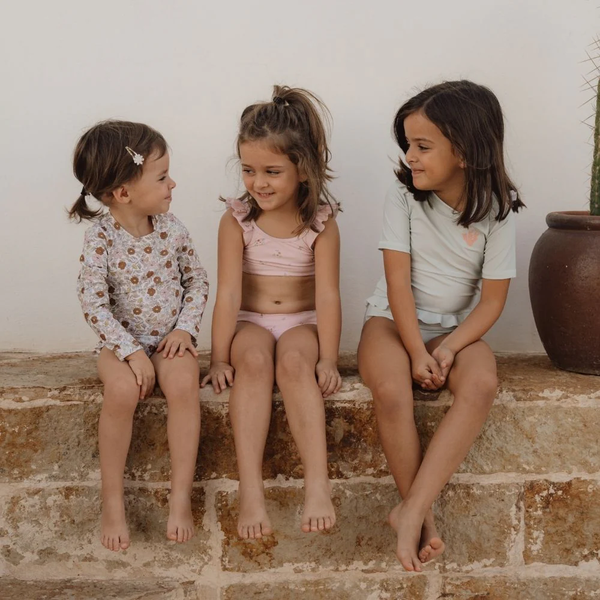 PLAVKY DVOJDIELNE UPF 50+  KVETY 86/92