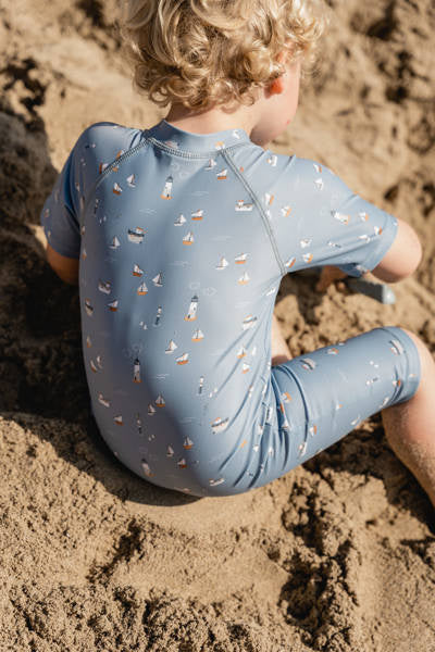 PLAVKY KRÁTKY RUKÁV NÁMORNÍCKY ZÁLIV VEĽ. 74/80