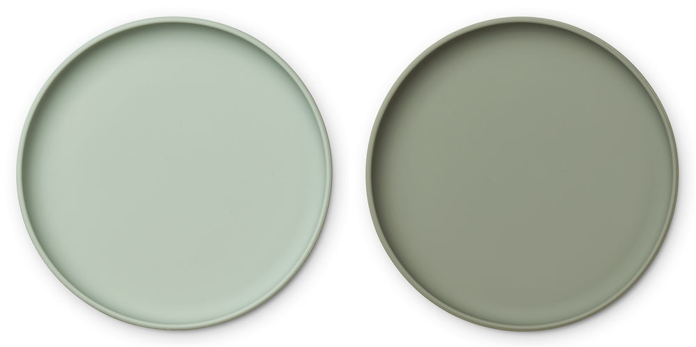 Tanierik nerozbitný 2ks dusty mint/ fauna green mix