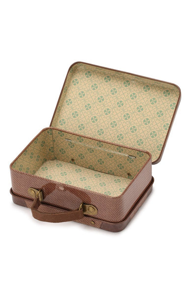 KOVOVÝ KUFRÍK TRAVEL hnedý