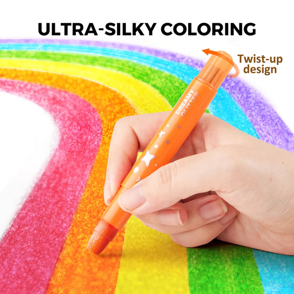 JEMNÉ VOSKOVY GLITTER UMÝVATEĽNÉ 12KS