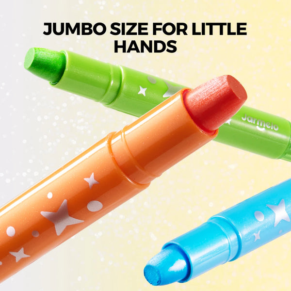 JEMNÉ VOSKOVY GLITTER UMÝVATEĽNÉ 12KS