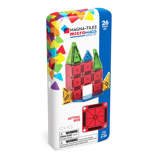 MAGNA-TILES MICROMAGS TRAVEL SET MAGNETICKÁ STAVEBNICA 26 DIELOV