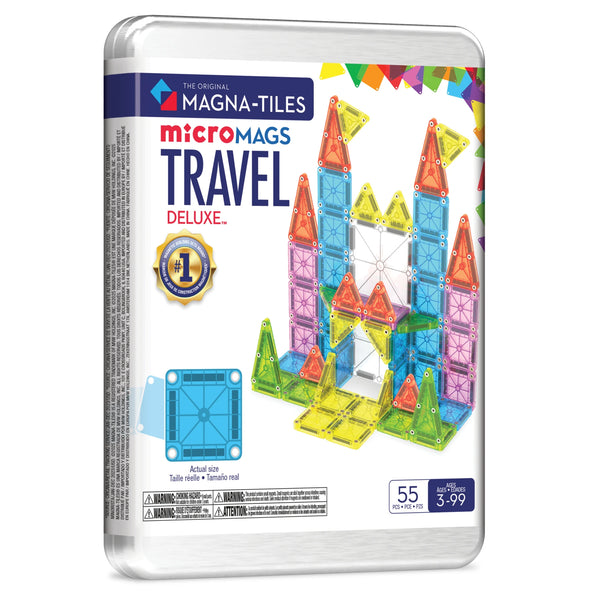 MAGNA-TILES MICROMAGS TRAVEL SET DELUXE MAGNETICKÁ STAVEBNICA 55 DIELOV