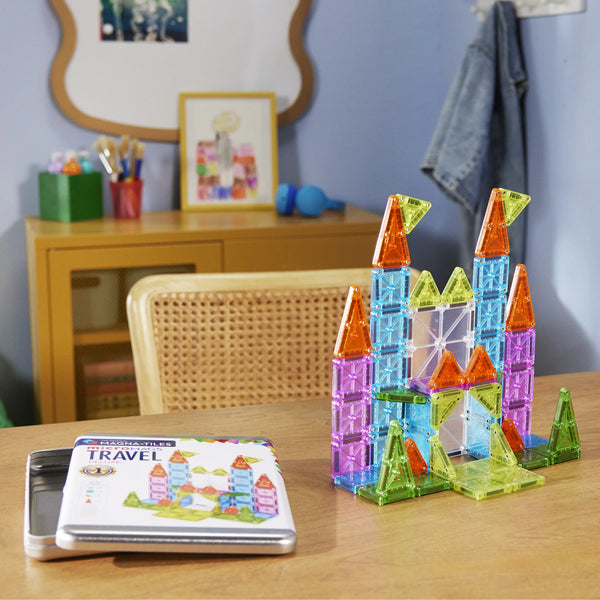 MAGNA-TILES MICROMAGS TRAVEL SET DELUXE MAGNETICKÁ STAVEBNICA 55 DIELOV