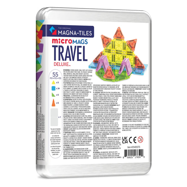 MAGNA-TILES MICROMAGS TRAVEL SET DELUXE MAGNETICKÁ STAVEBNICA 55 DIELOV