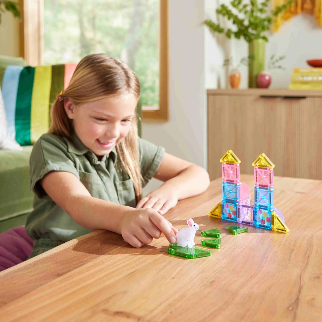MAGNA-TILES micromags spring garden travel set magnetická stavebnica 24 dielov – obrázok 5