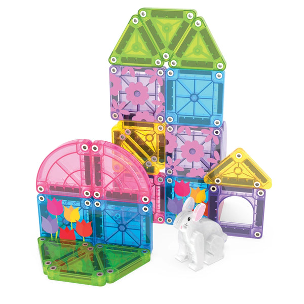 MAGNA-TILES MICROMAGS SPRING GARDEN TRAVEL SET MAGNETICKÁ STAVEBNICA 24 DIELOV