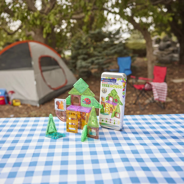 MAGNA-TILES MICROMAGS TREEHOUSE TRAVEL SET MAGNETICKÁ STAVEBNICA 24 DIELOV