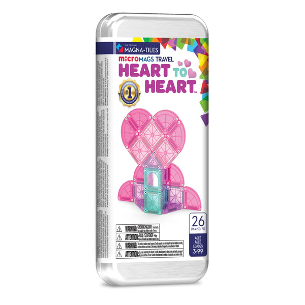 MAGNA-TILES MICROMAGS HEART TO HEART TRAVEL SET MAGNETICKÁ STAVEBNICA 26 DIELOV