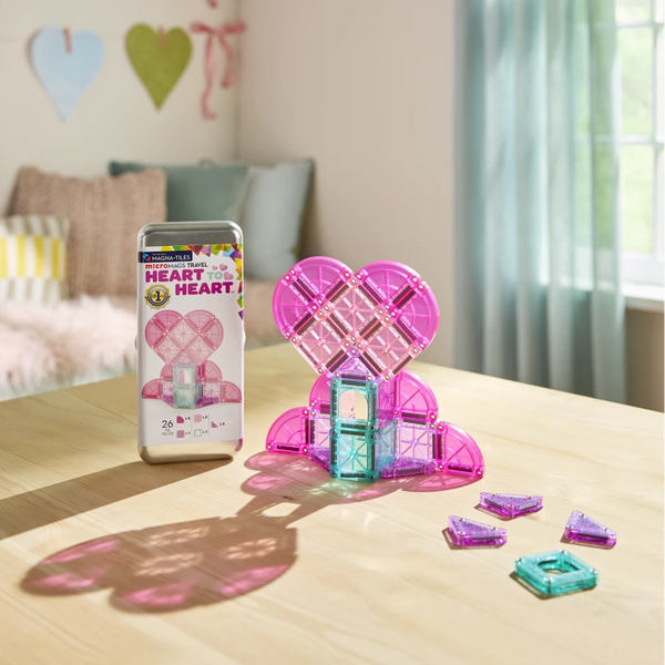 MAGNA-TILES MICROMAGS HEART TO HEART TRAVEL SET MAGNETICKÁ STAVEBNICA 26 DIELOV