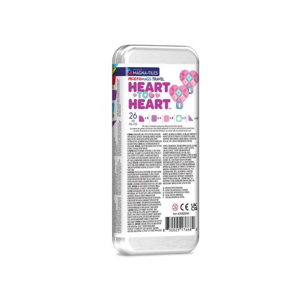 MAGNA-TILES MICROMAGS HEART TO HEART TRAVEL SET MAGNETICKÁ STAVEBNICA 26 DIELOV