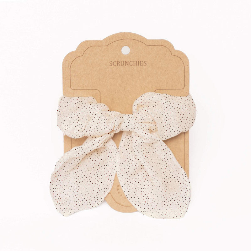 Scrunchie gumička S mašlou bodky