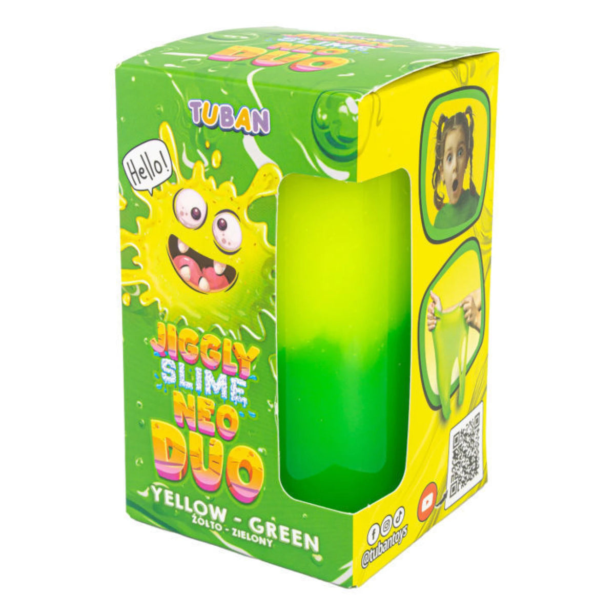 Jiggly slime žlto-zelený 430 G – senzorický sliz pre deti