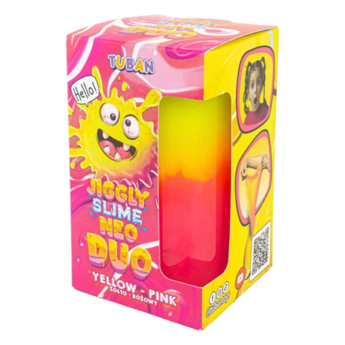 Jiggly slime žlto-ružový 430 G – senzorický sliz pre deti