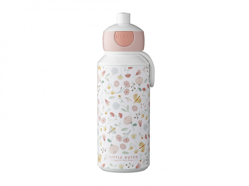 Fľaša na pitie 400 ml kvety A motýle