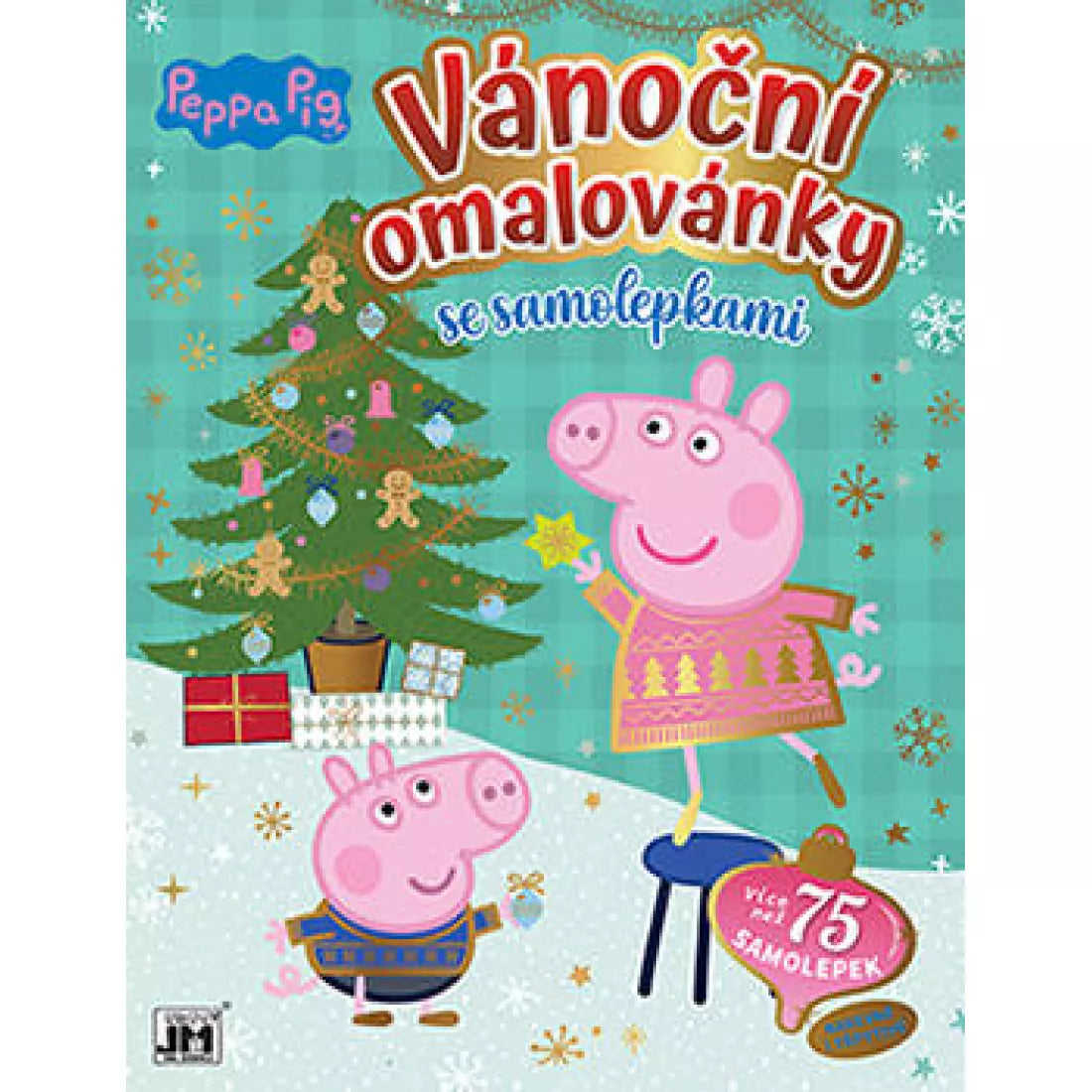 VIANOČNÉ OMALOVÁNKY S NÁLEPKAMI PEPPA PIG