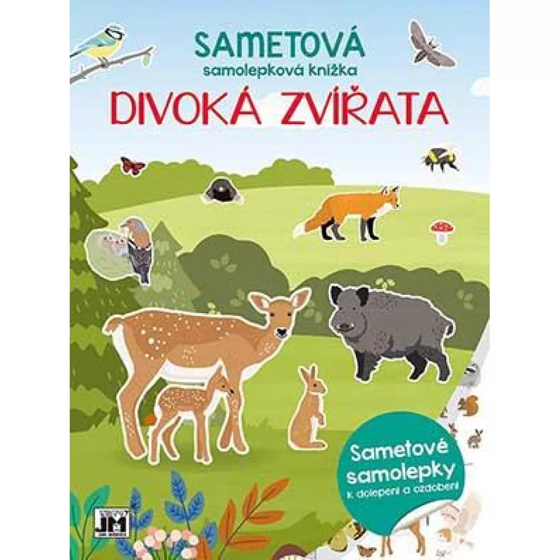 Divoké zvieratá sametová samolepková knižka