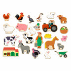 Magnety drevené farma 24ks – obrázok 2