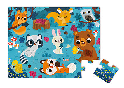 PUZZLE DOTYKOVÉ LESNÉ ZVIERATKÁ 20KS 2r