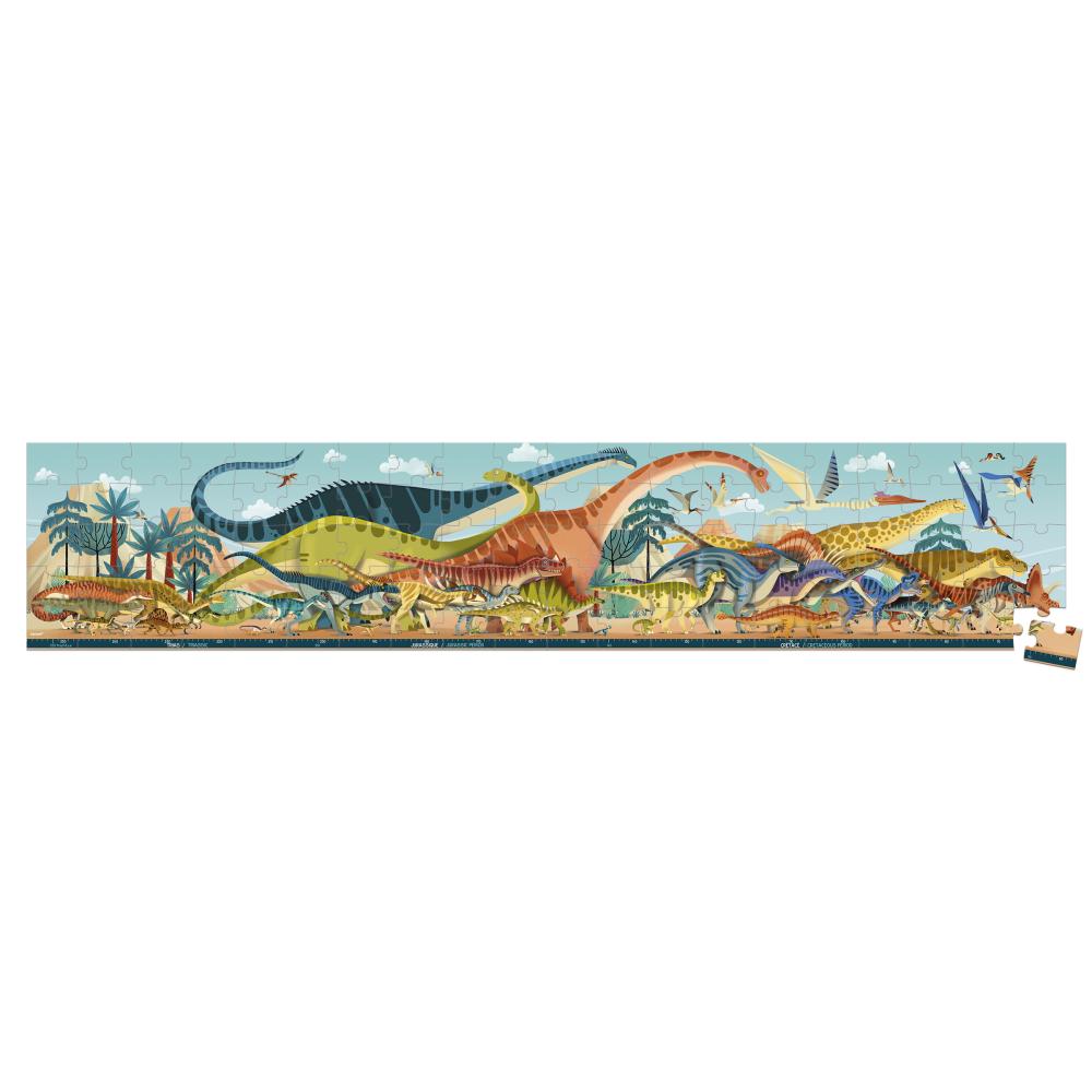 Panoramatické puzzle V kufríku dinosaury 100ks 6R – obrázok 2