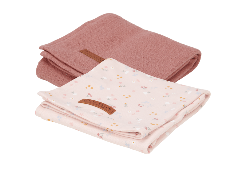 Plienky 70x70cm kvety pink 2ks