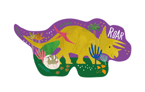 PUZZLE DINOSAURUS 12KS 3R